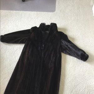 Full length ranch mink coat size 16.